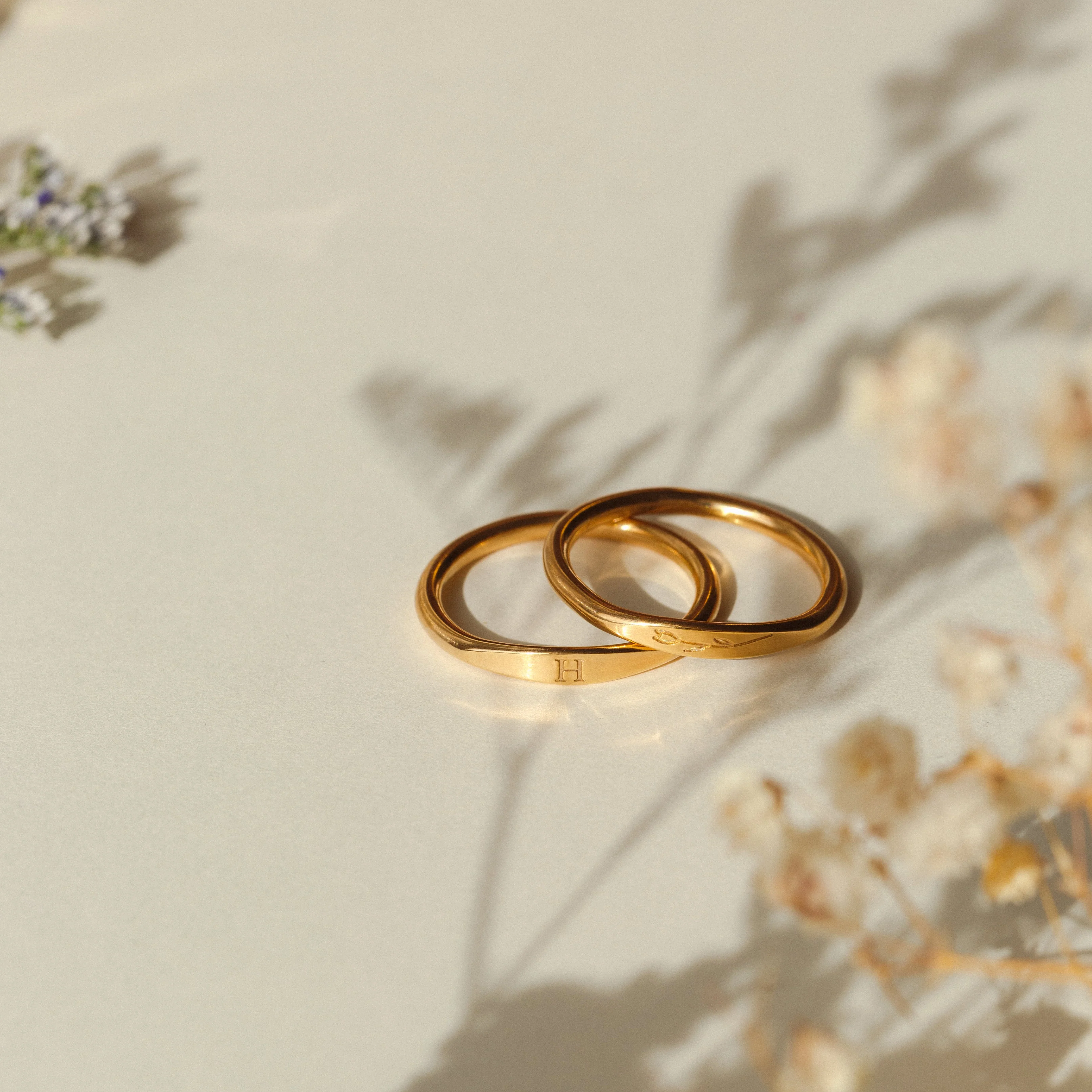 GLDN Floral Slim Signet Ring - Image 5