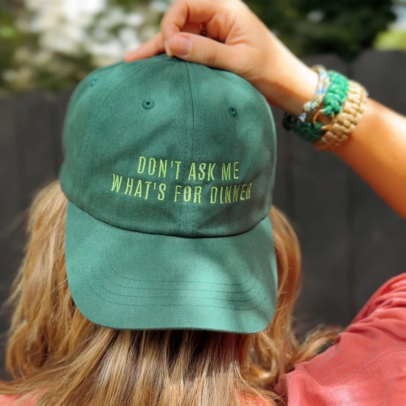 Inside Joke Don't Ask Me What's for Dinner Embroidered Dad Hat