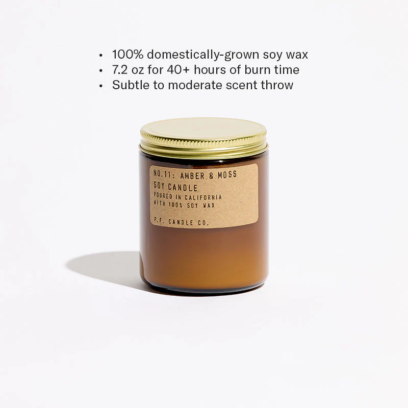 P.F. Candle Co. Amber & Moss Soy Candle - Image 2