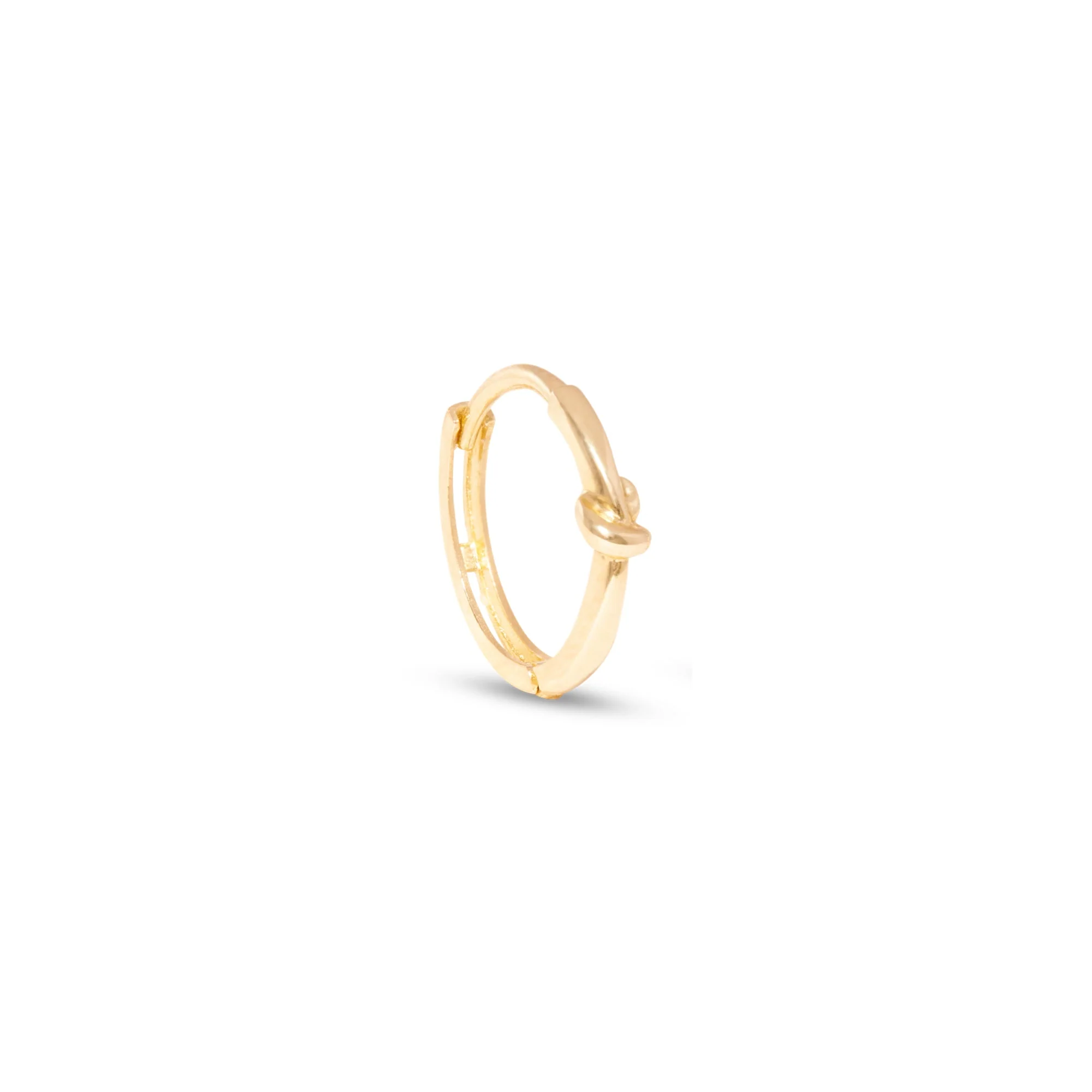 Stone and Strand Gold Knot Huggies - Image 11