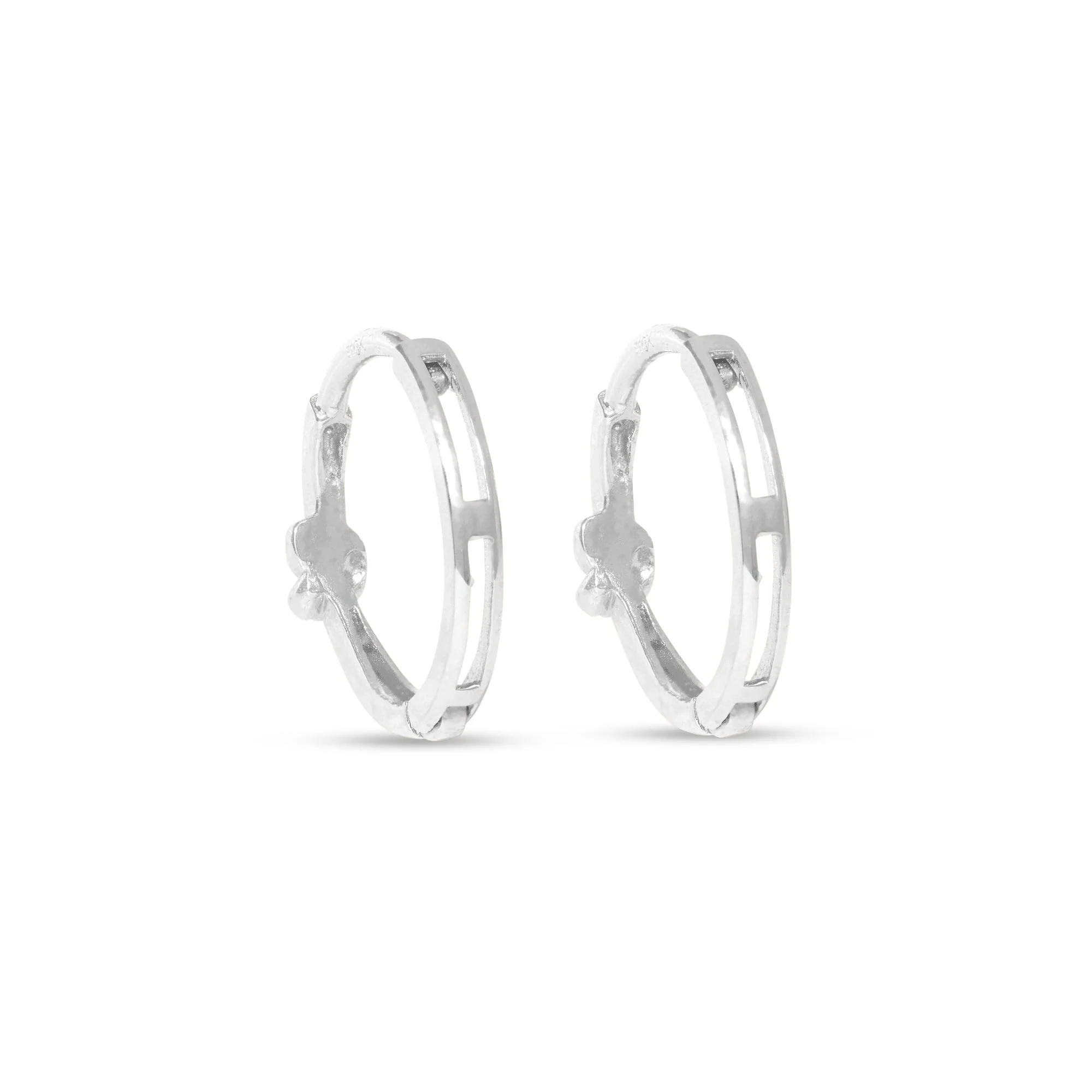 Stone and Strand Gold Knot Huggies - Image 9