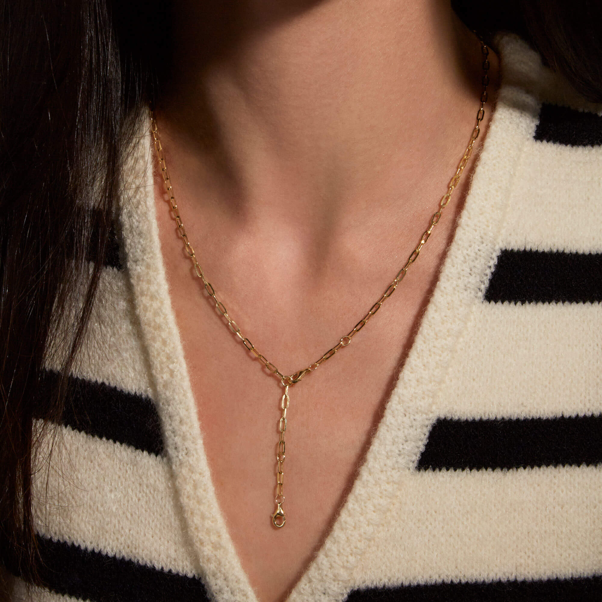 Stone and Strand Pivot Paperclip Chain - Image 2