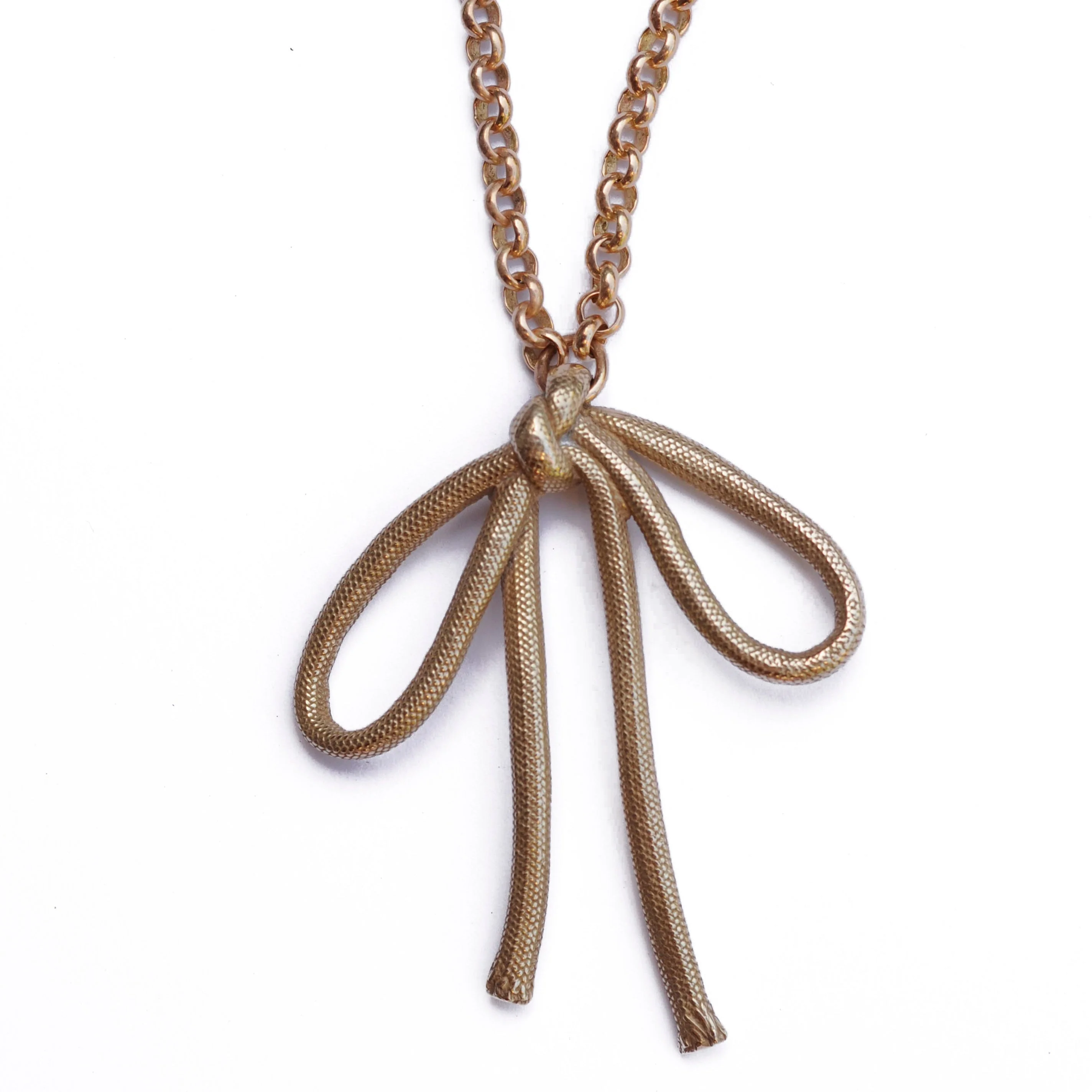 Water Sand Stone Big Bow Necklace - Image 2