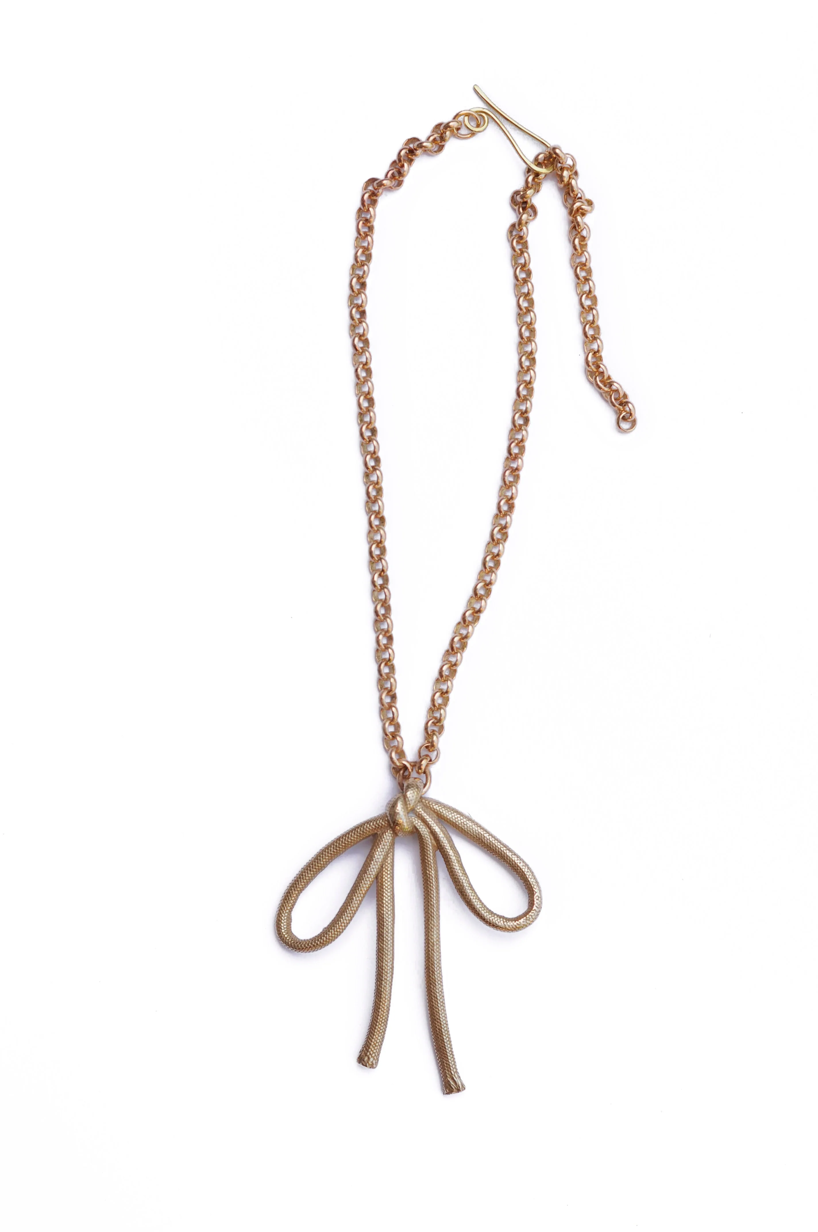 Water Sand Stone Big Bow Necklace - Image 3