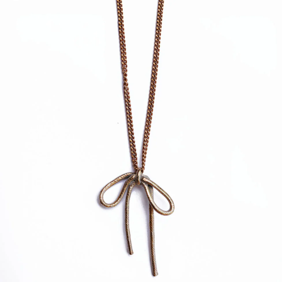 Water Sand Stone Little Bow Necklace - Image 2
